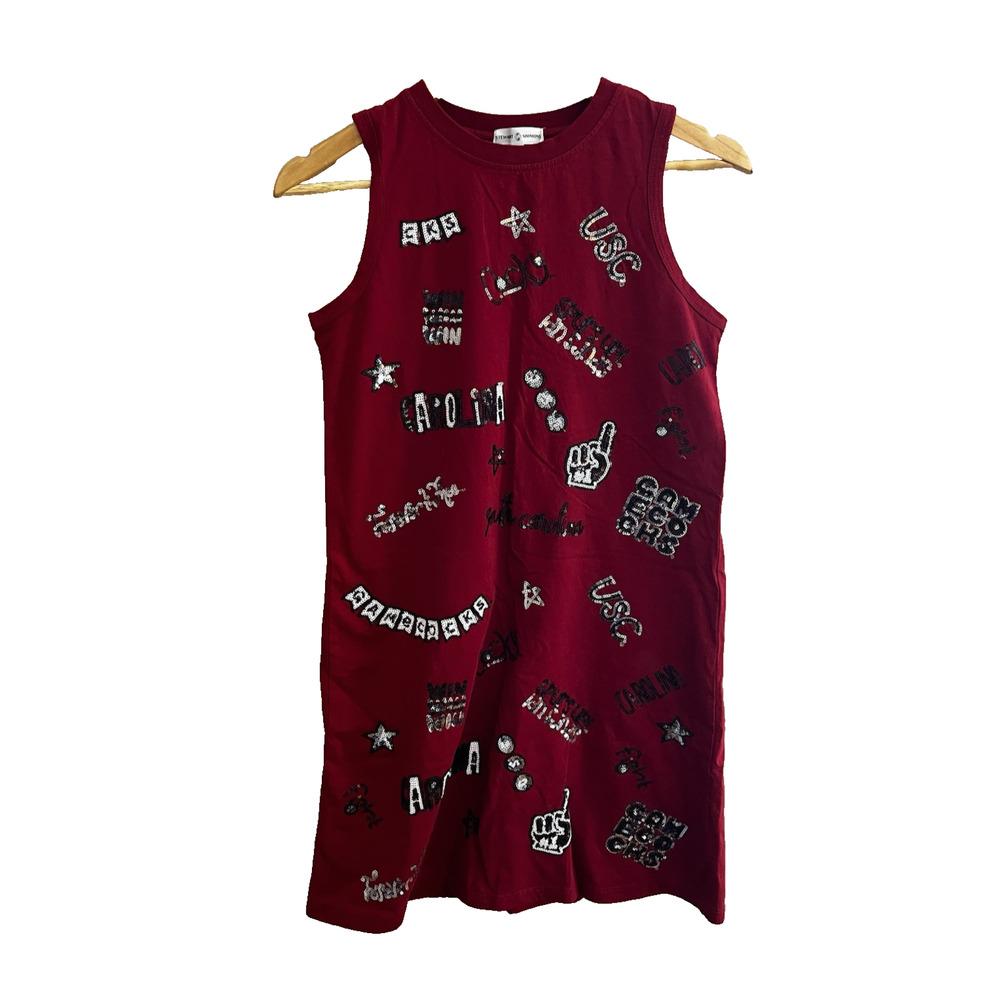 The South Carolina Sequin Spirit Sleeveless Dress USC XS Red Sequin Patches